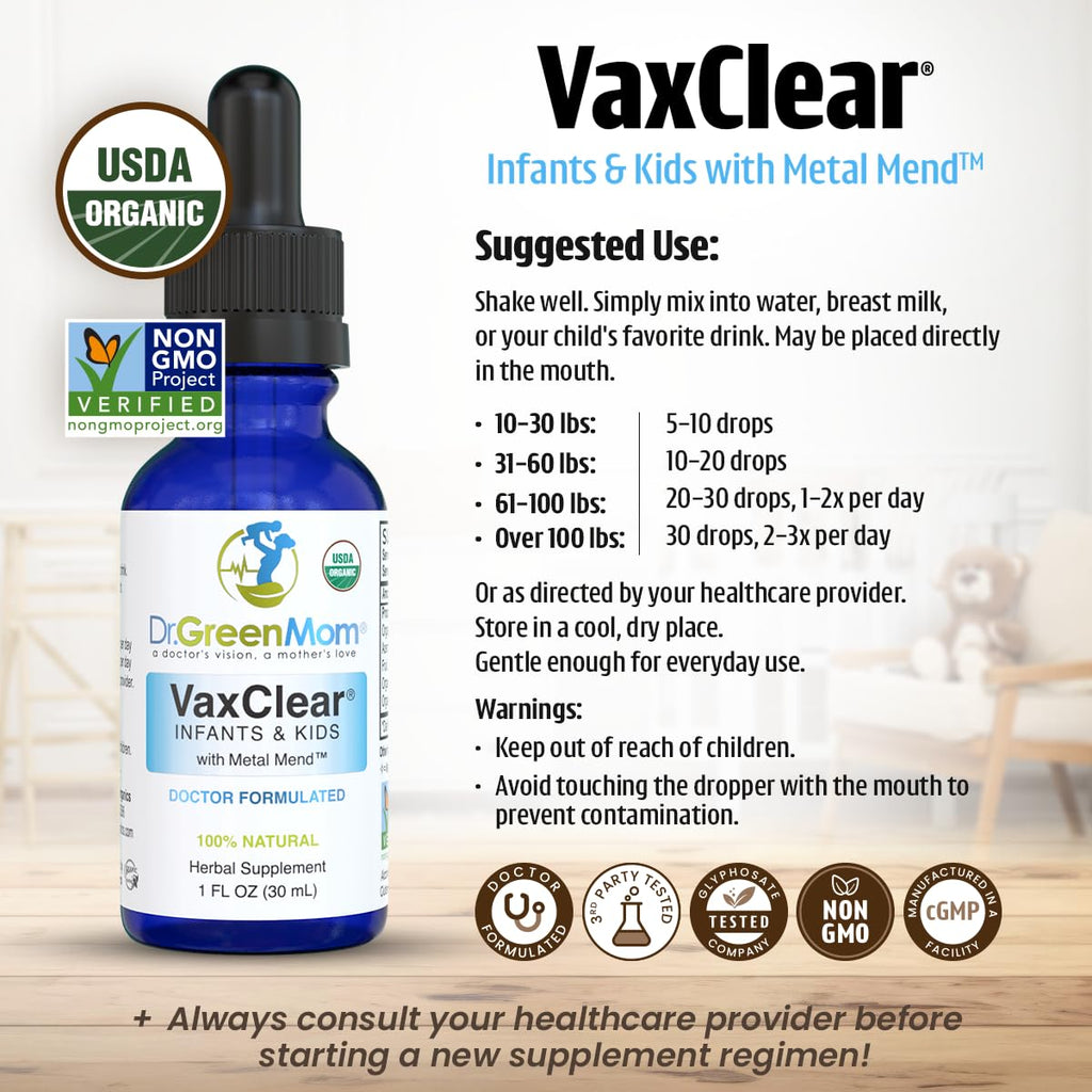 Dr. Green Mom Organic Detox Drops for Kids | Gentle

