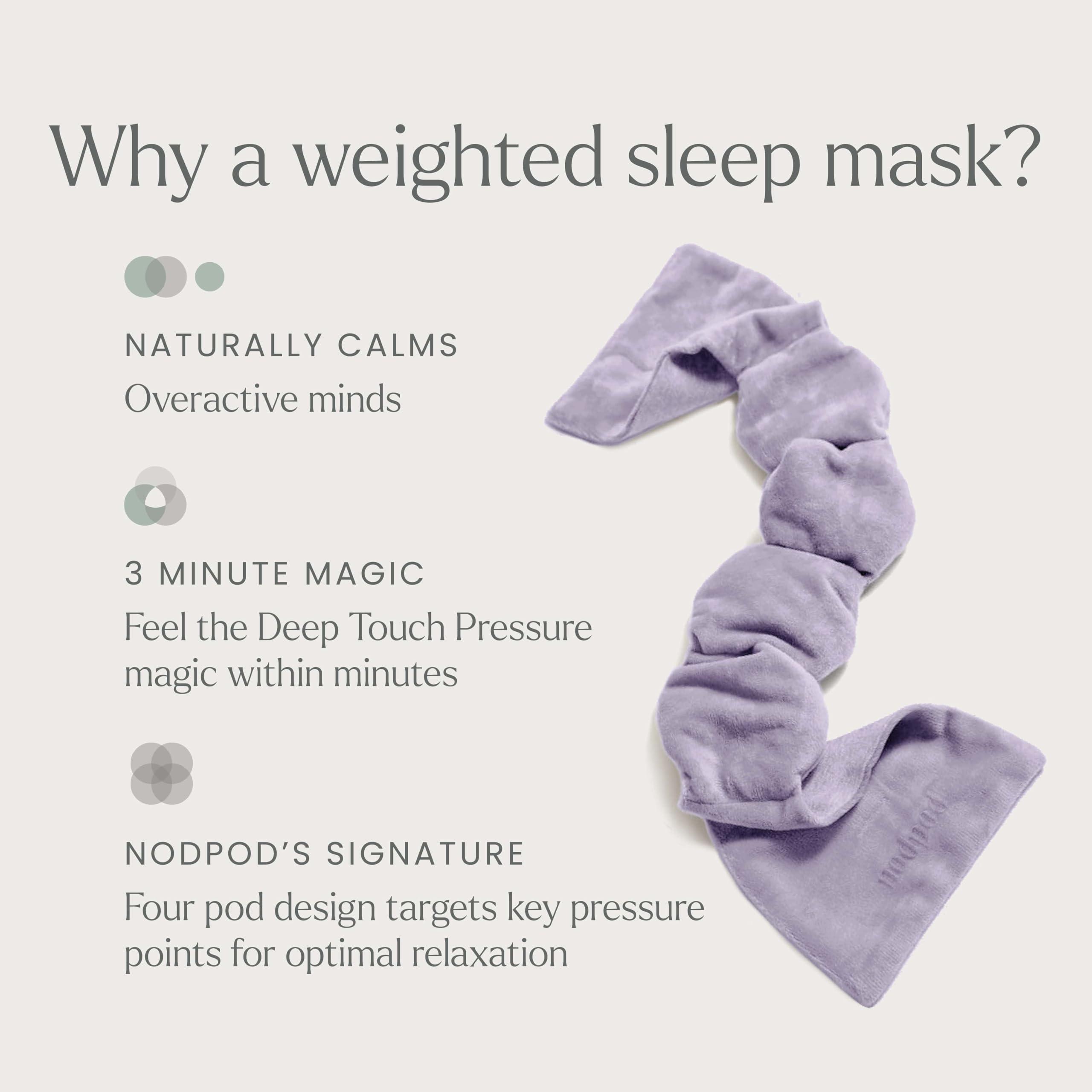 Nodpod Gentle Pressure Sleep Mask | Weighted Comfort


