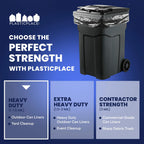 Plasticplace Heavy-Duty Black Trash Bags for Large Cans

