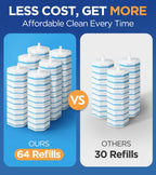 Caspeak Toilet Wand Refills - 5X Cleaning Power

