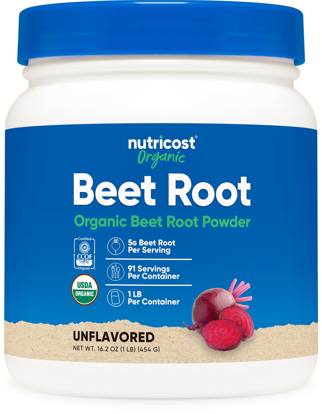 Nutricost Organic Beet Root Powder - USDA Organic, Vegan, Non-GMO