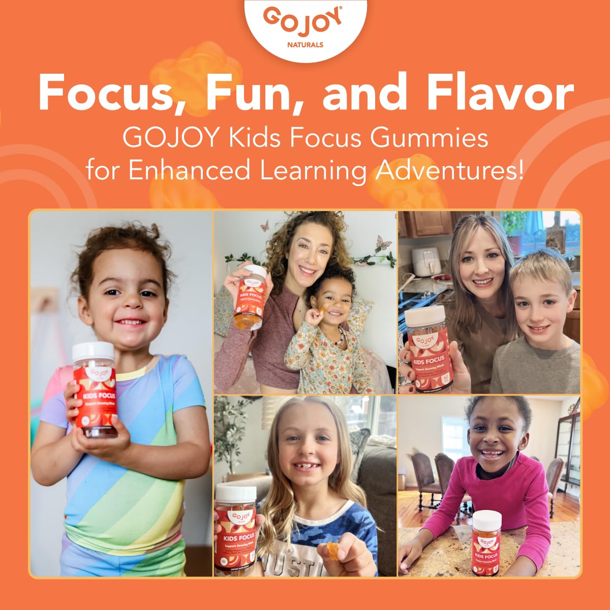 GOJOY NATURALS Kids Focus Gummies - Focus & Calm Support

