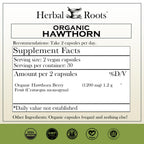 Hawthorn Berry Capsules | Herbal Roots Organic Heart Support

