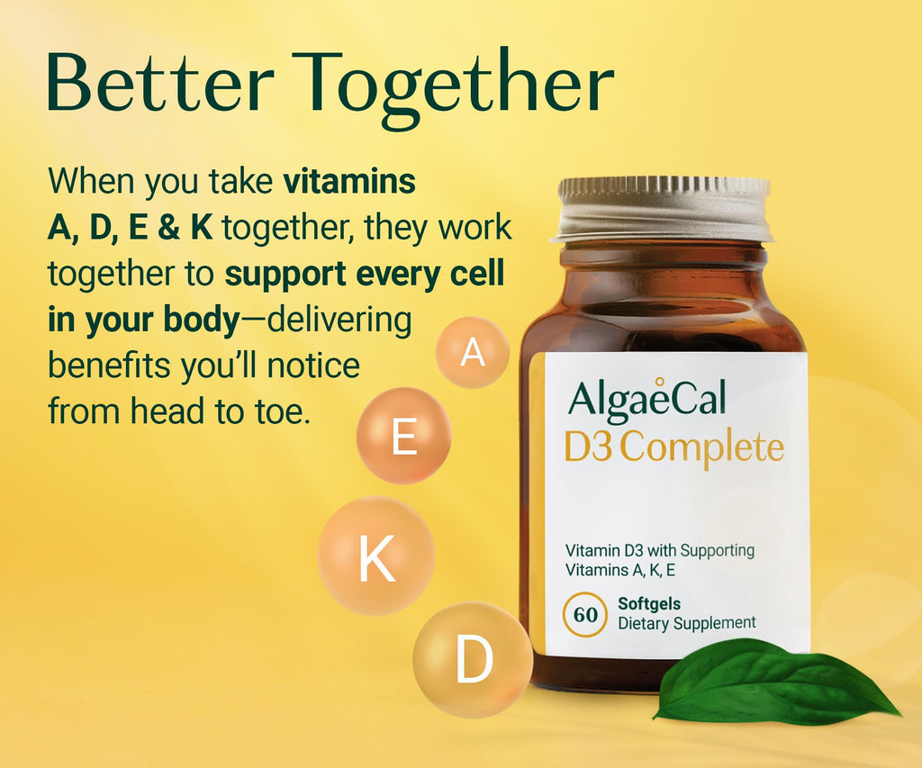 ALGAECAL D3 Complete - Immune & Bone Health with K2 A E


