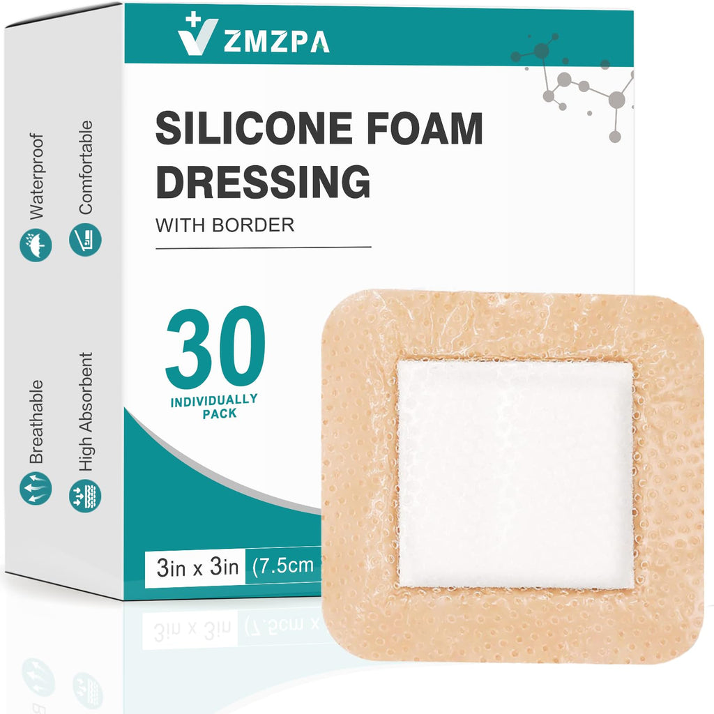 Silicone Foam Dressing with Gentle Border for Wound Care

