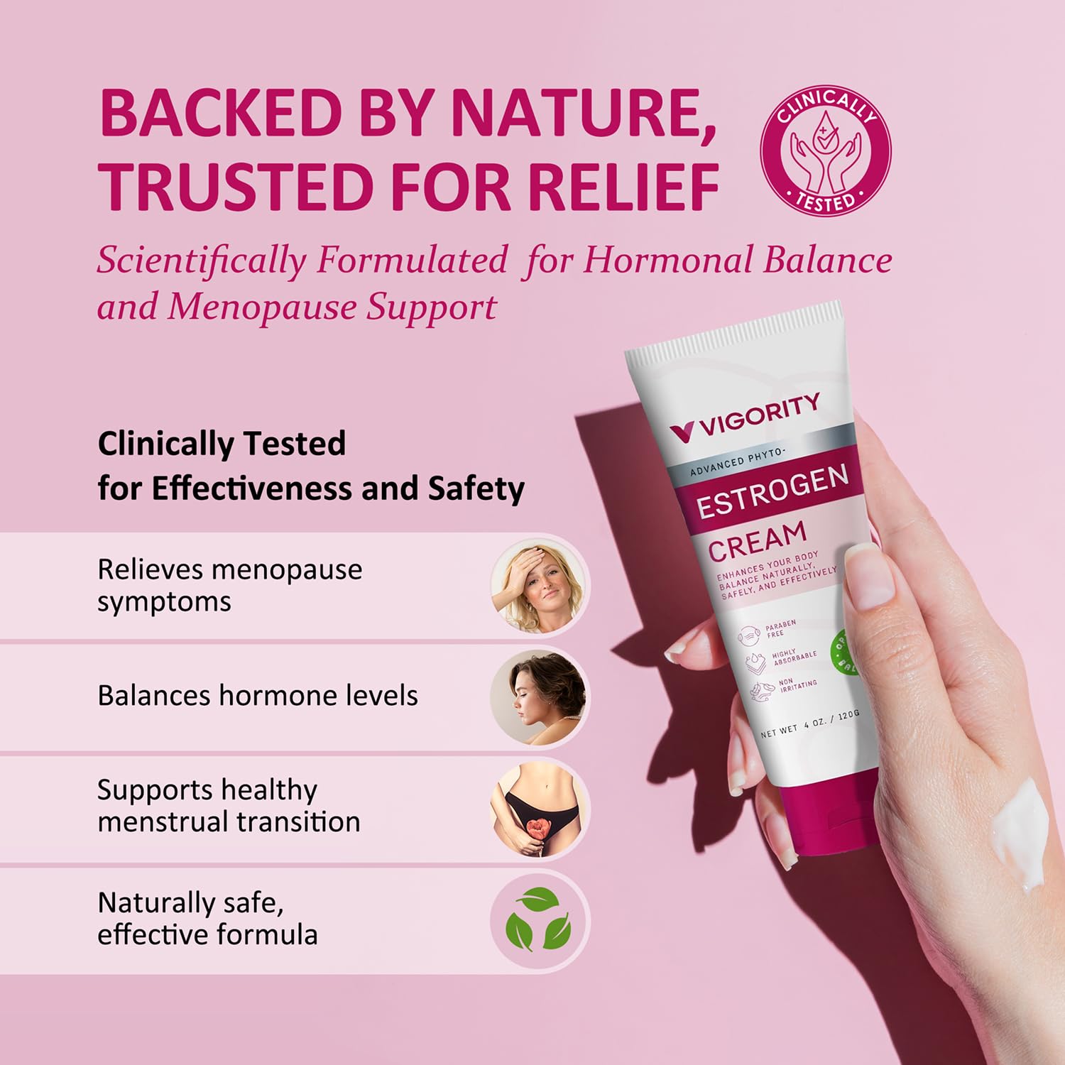 Vigority Estrogen Cream for Women Natural Bioidentical Balance

