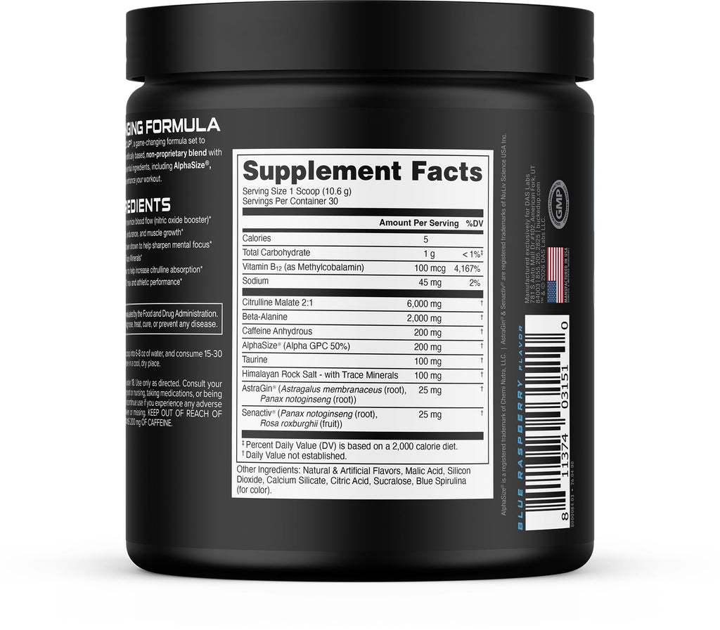 Bucked Up Pre Workout Supplement | Energy & Focus

