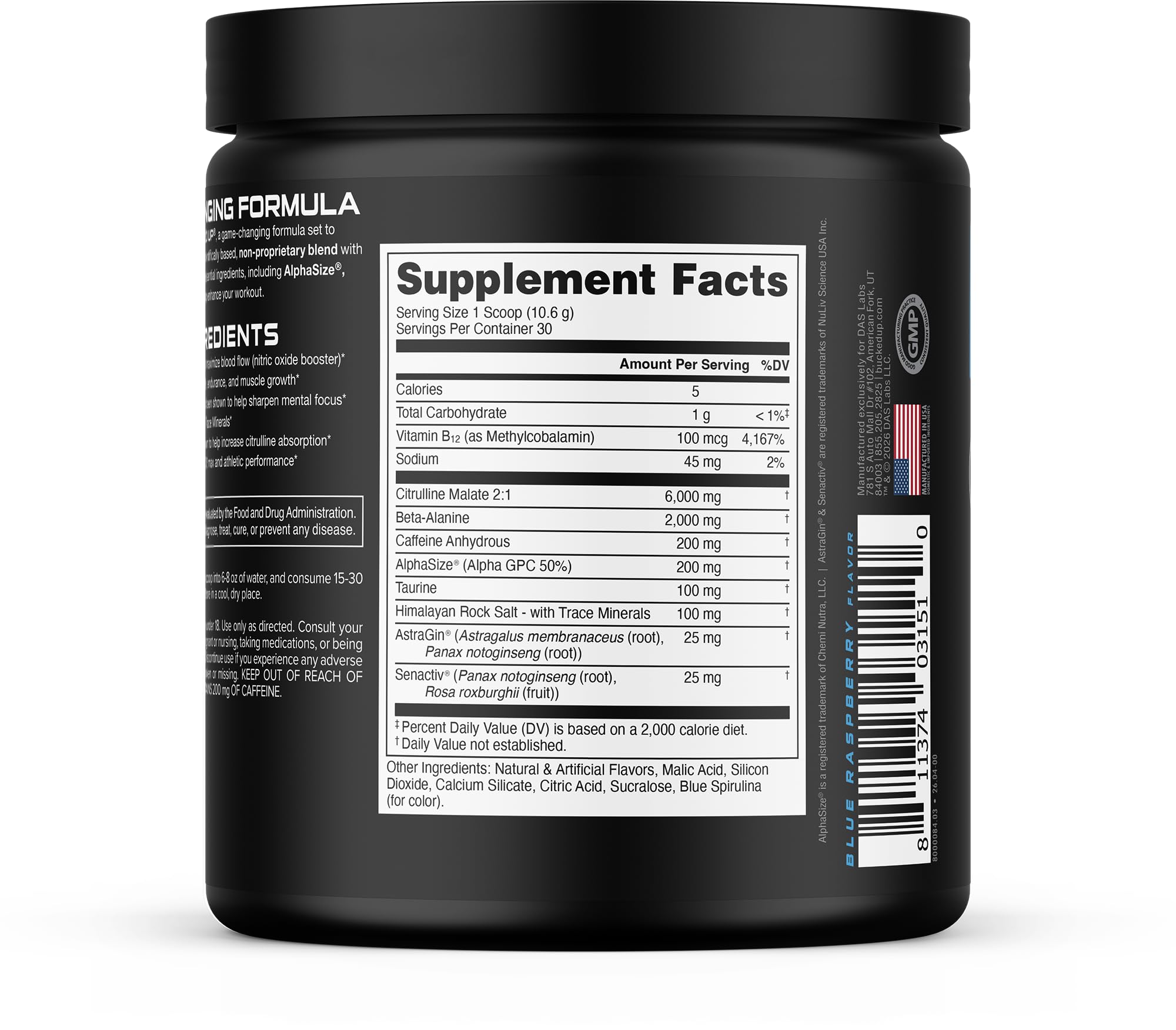 Bucked Up Pre Workout Supplement | Energy & Focus

