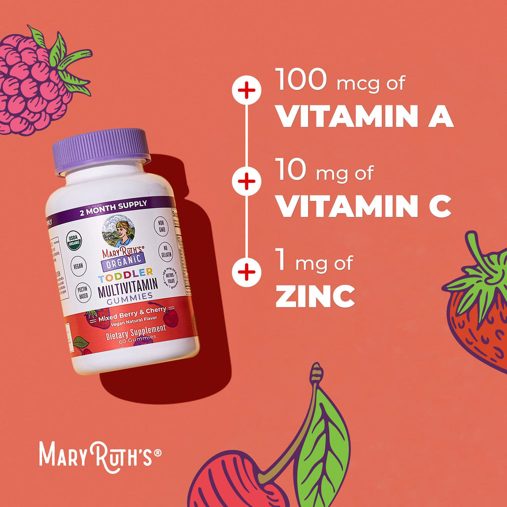 MaryRuth's Organic Toddler Multivitamin Gummies | Daily Vitamin

