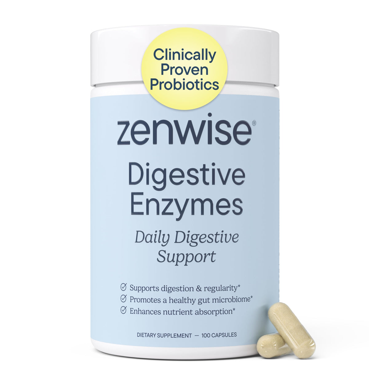 Zenwise Digestive Enzymes with Bromelain Papaya Probiotics