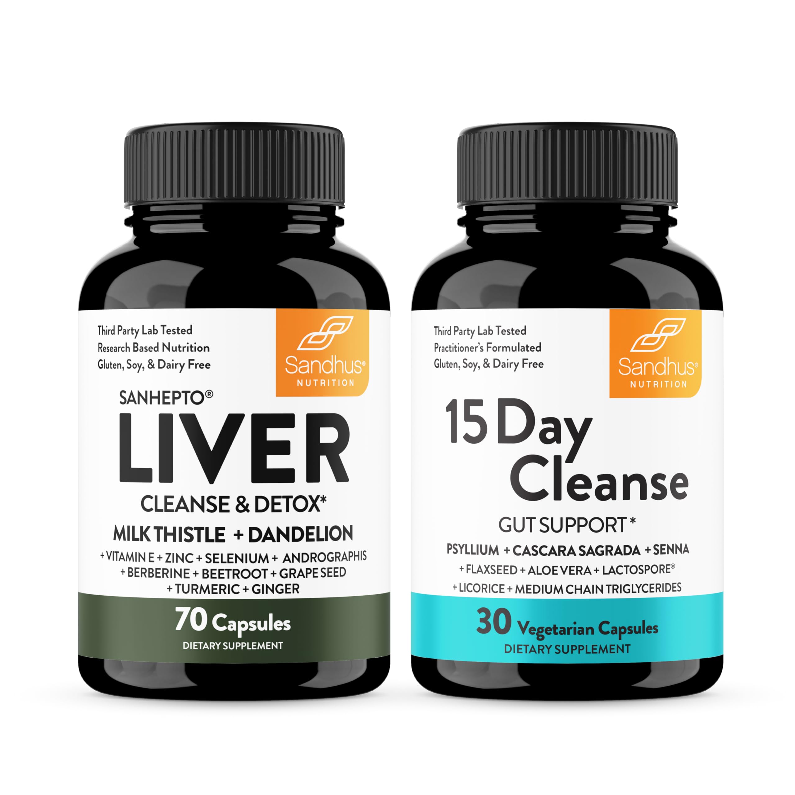 Sandhu's Liver Cleanse Detox & Repair Capsules with Milk Thistle & Dandelion Root