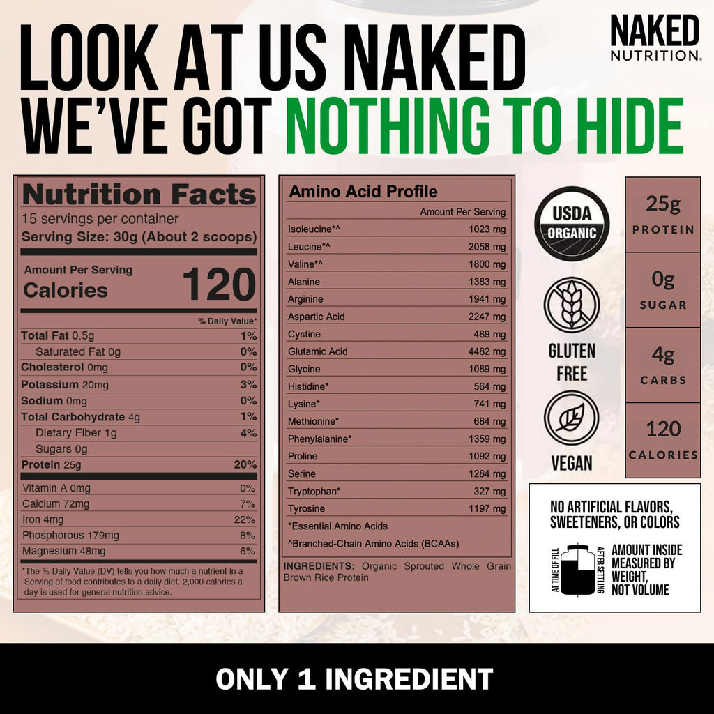 Naked Rice Organic Brown Rice Protein Powder

