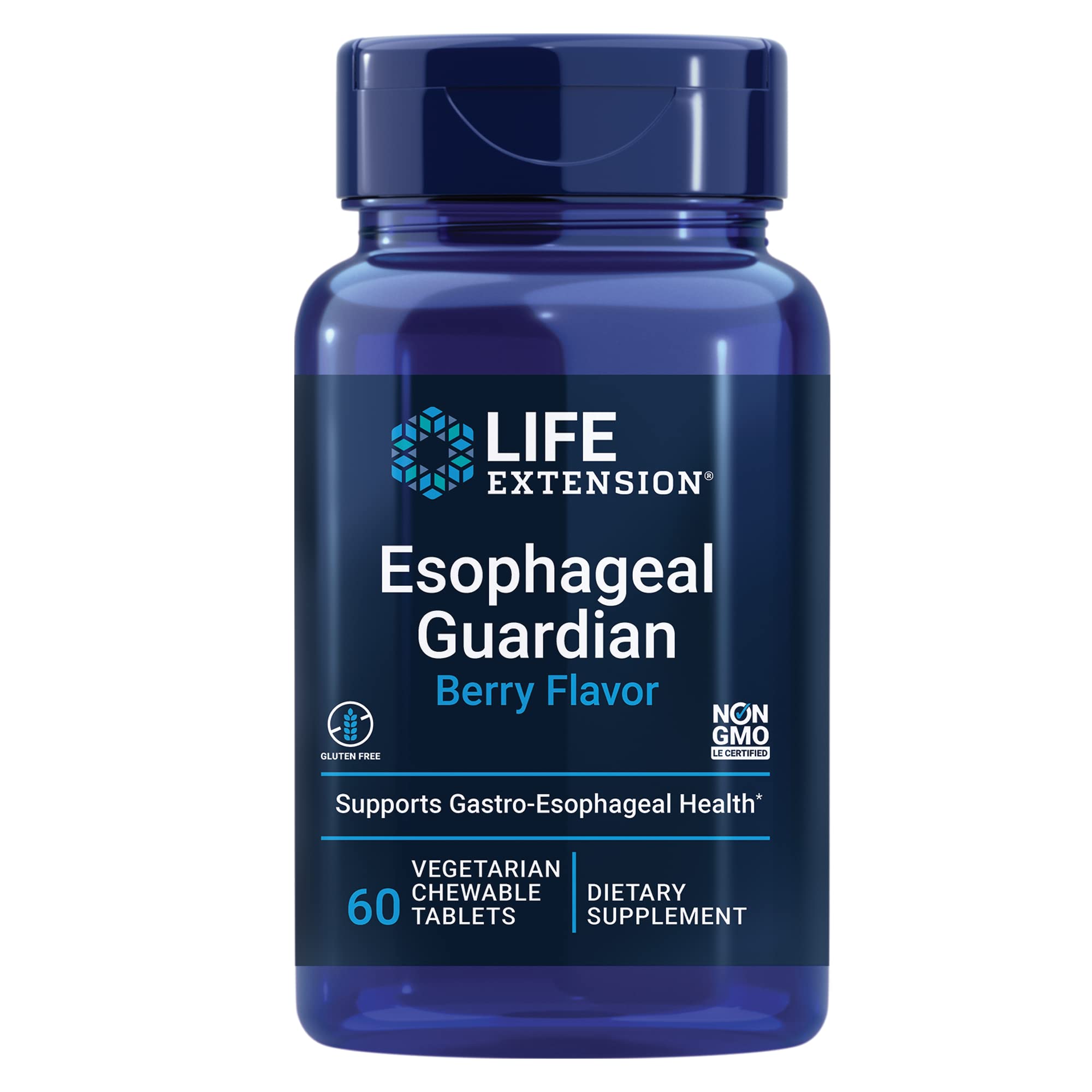 Life Extension Esophageal Guardian Vegetarian Digestive Health Chewable Tablets