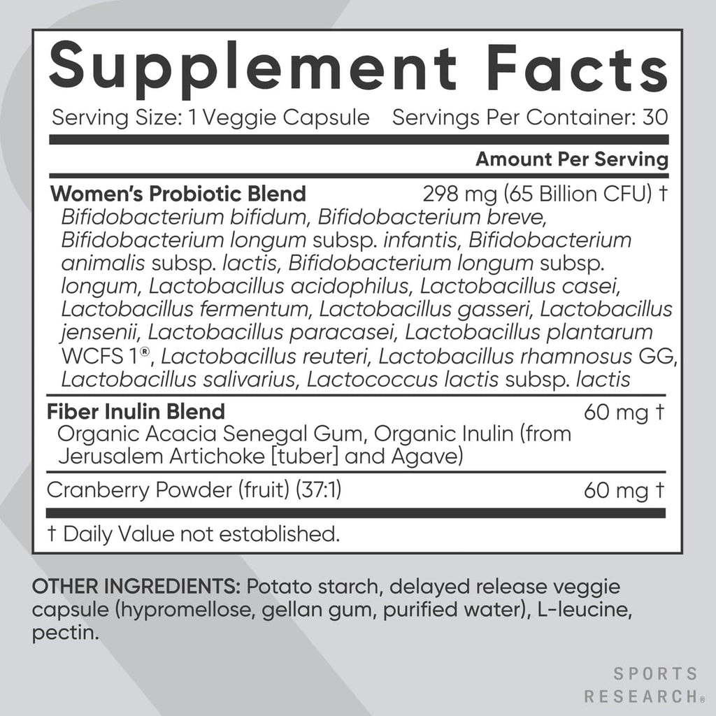 Sports Research Probiotics Prebiotics - Vegan Capsule

