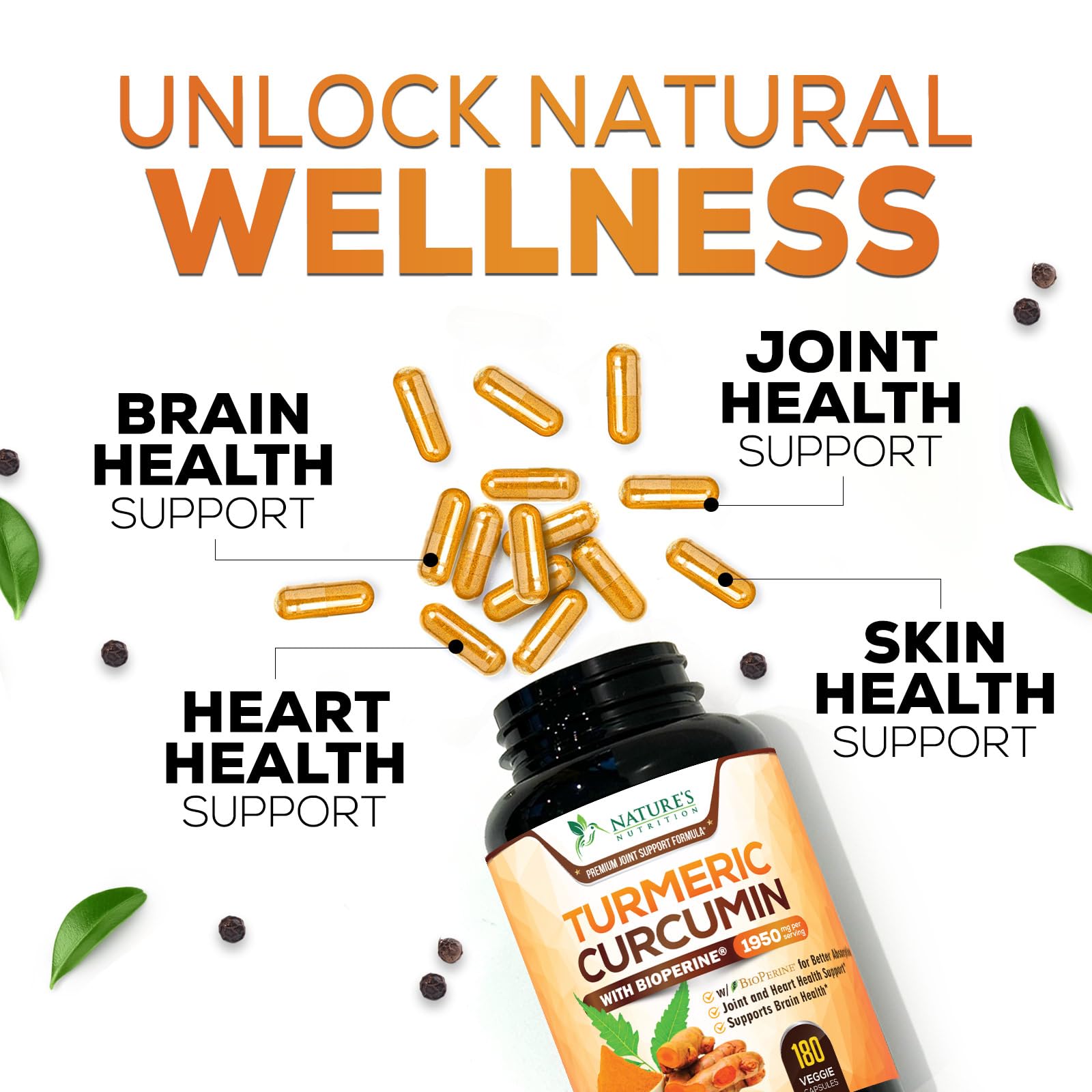 Turmeric Curcumin Supplement with BioPerine for Absorption

