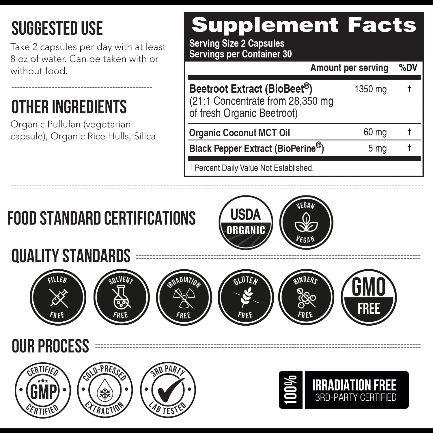 BioBeet Max Strength Beet Root Capsules | BioPerine

