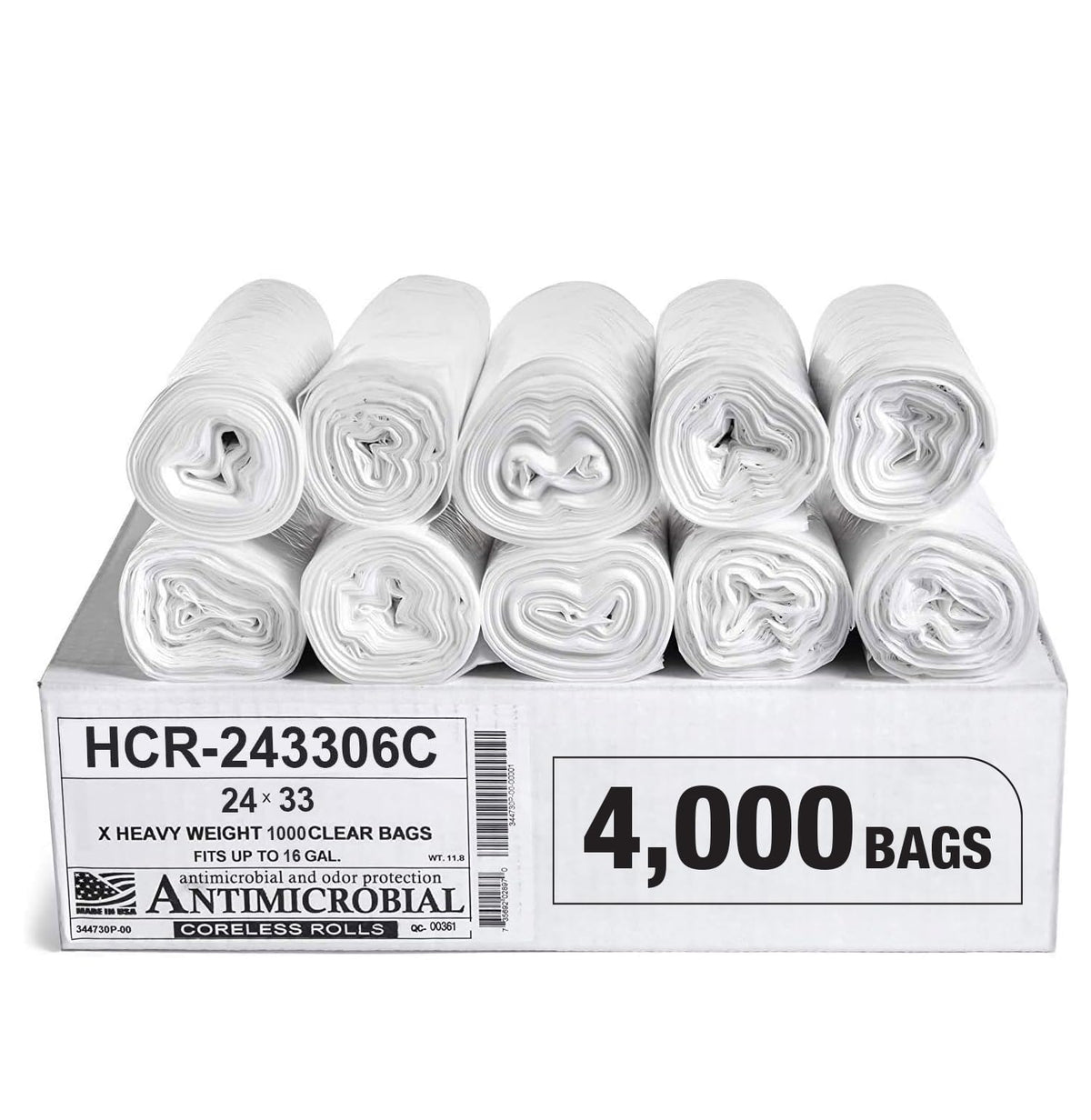 Aluf Plastics High Density Trash Bags - Heavy-Duty