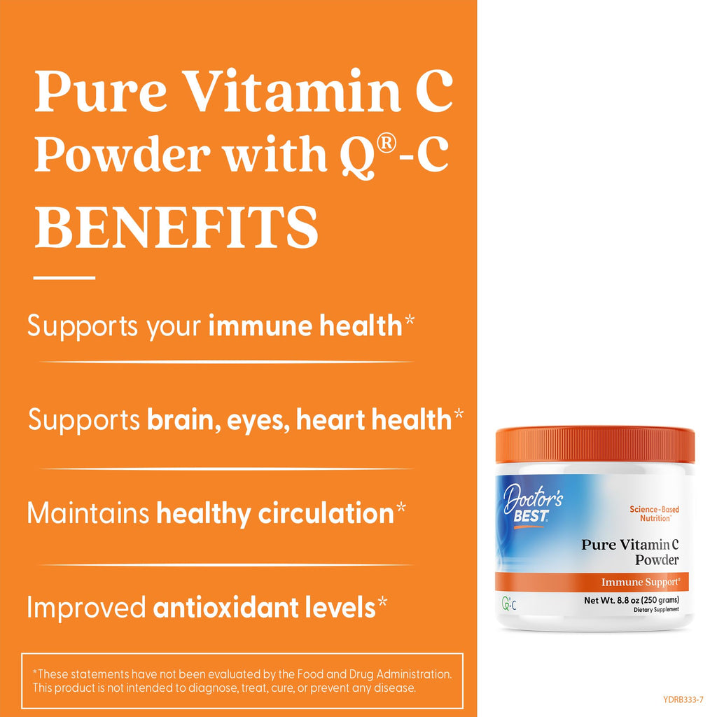 Doctor's Best Vitamin C Powder with Q-C | Immune Support

