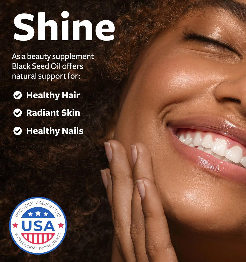 Black Seed Oil Softgels - Non-GMO Vegan Vitamin E

