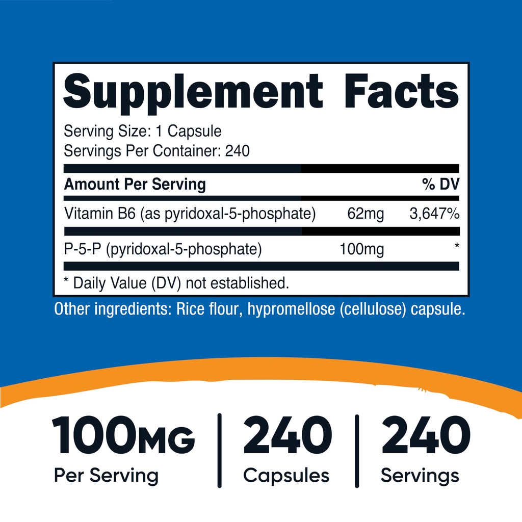 B6 Nutrient Supplement Nutricost

