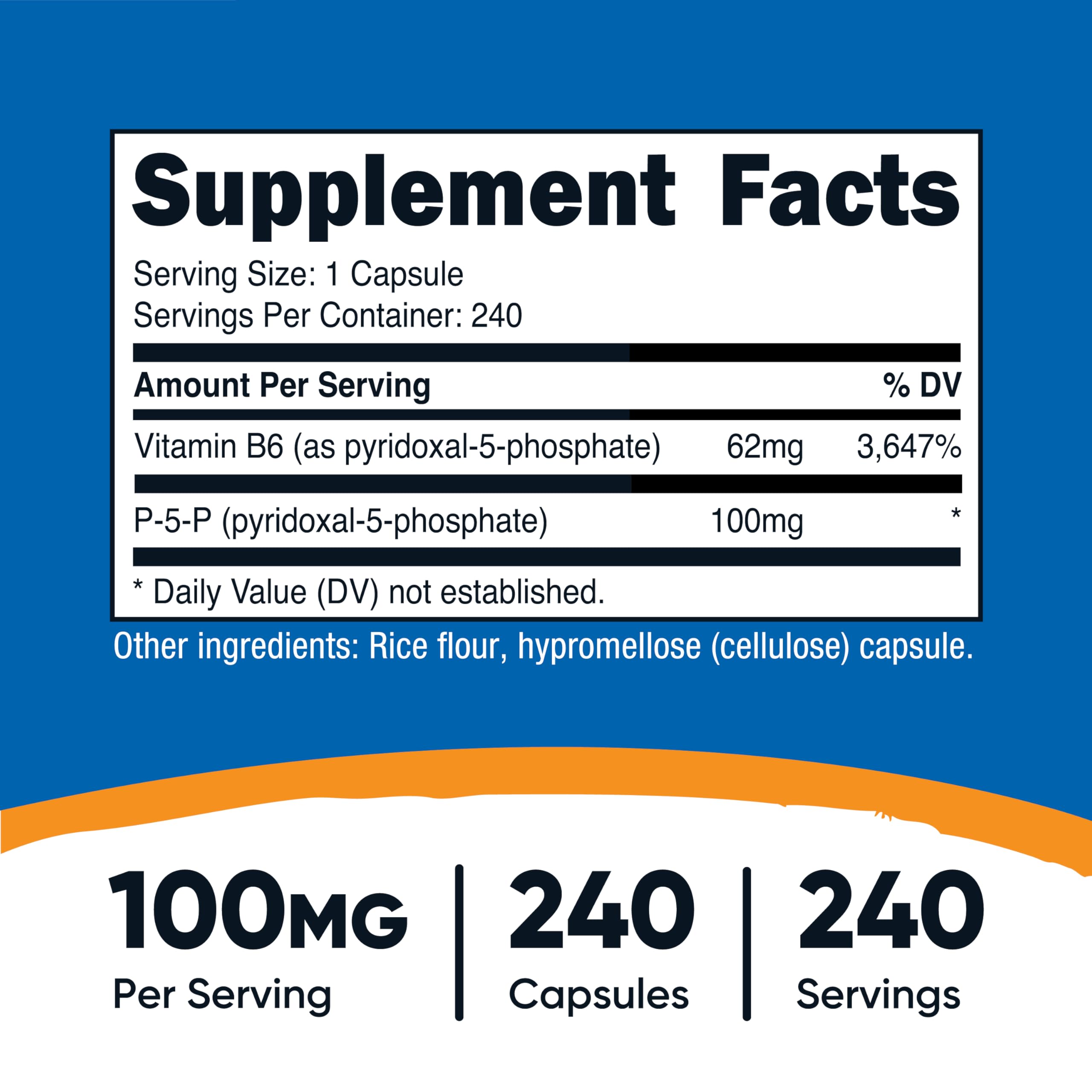 B6 Nutrient Supplement Nutricost

