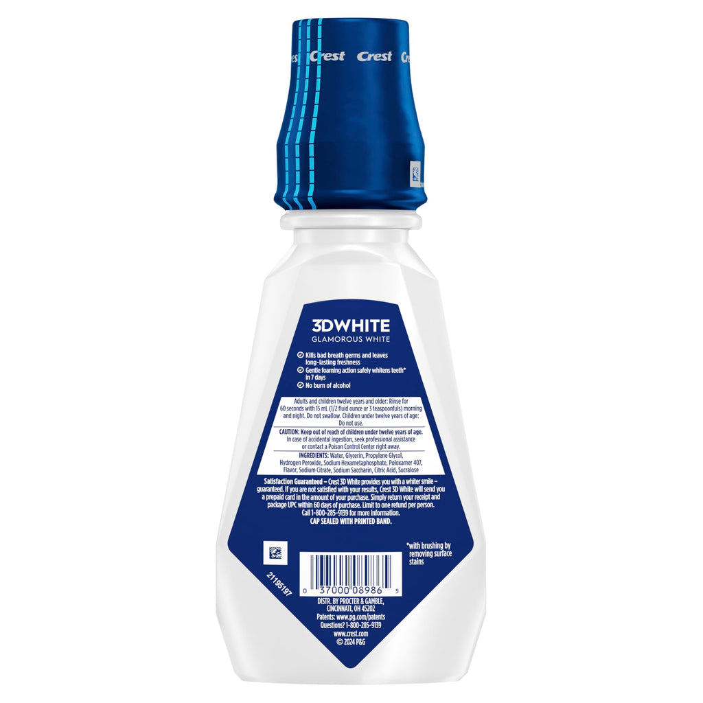 Crest 3D White Glamorous White Mouthwash Arctic Mint

