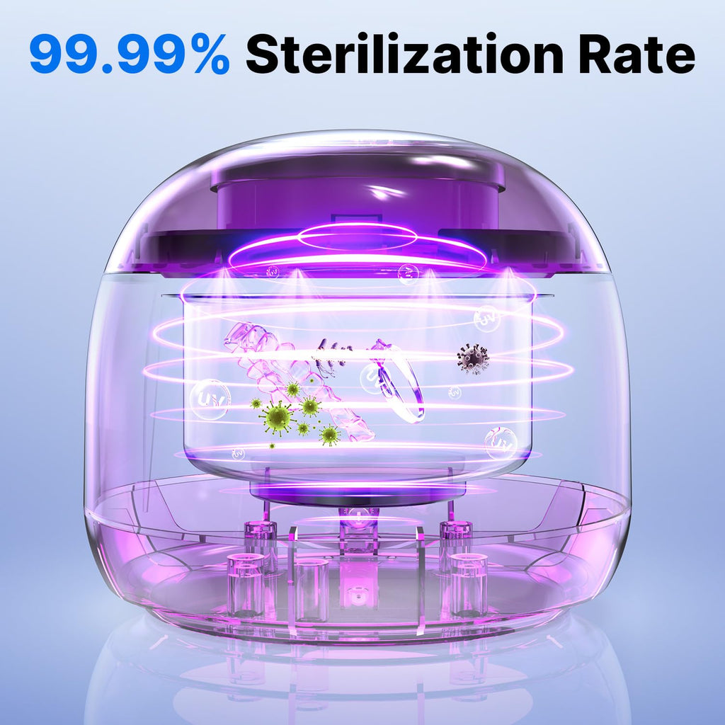 CXRUY Ultrasonic Retainer Cleaner - 45KHz Dental Cleaner

