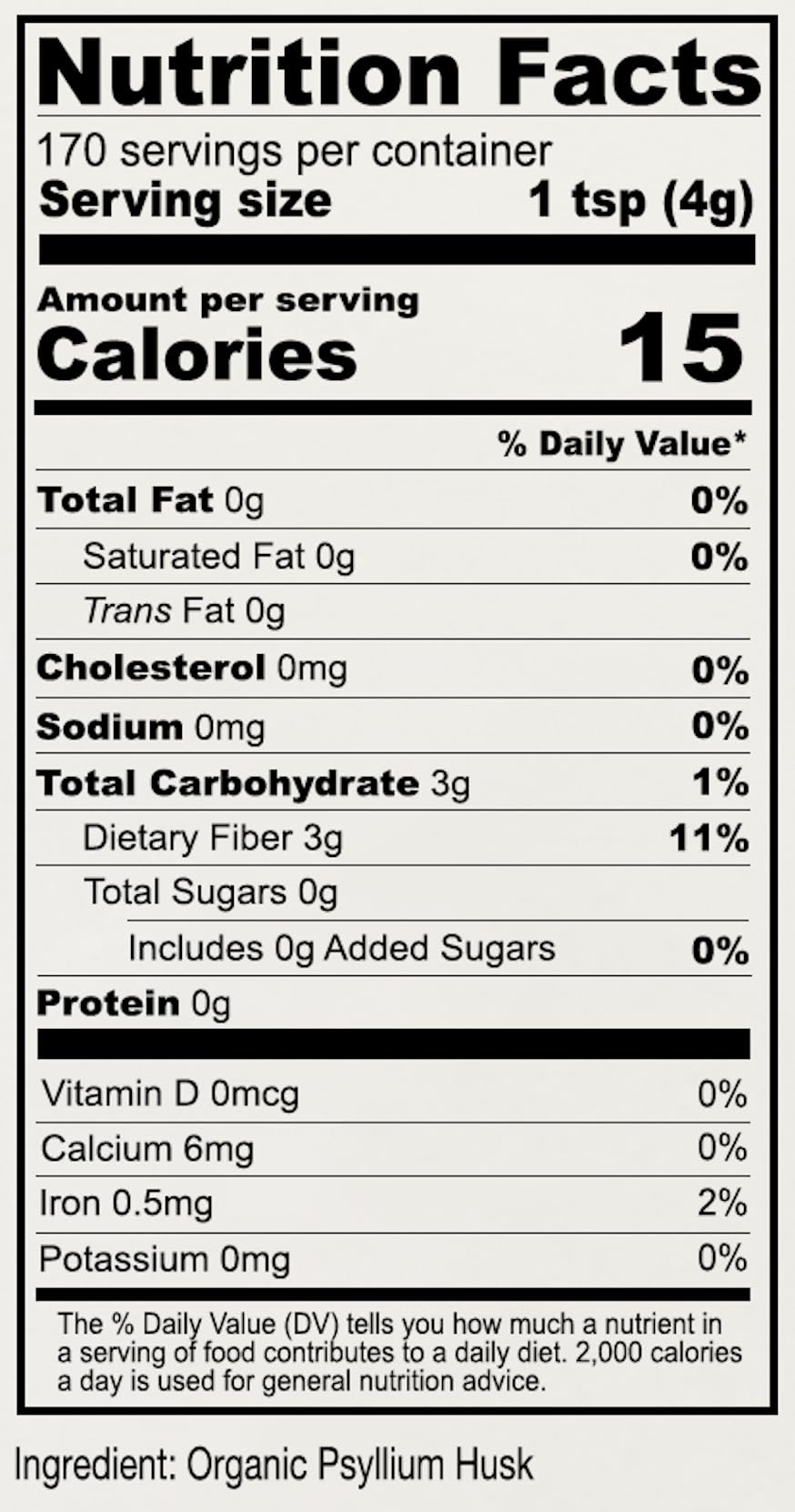 Anthony's Organic Psyllium Husk Powder | Digestive Fiber

