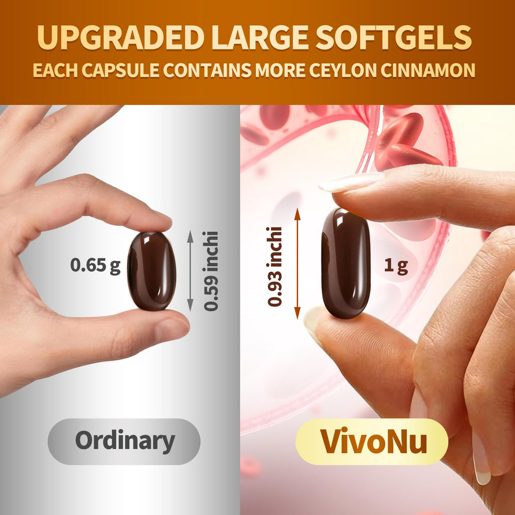 Vivonu Organic Ceylon Cinnamon Softgels with MCT Oil

