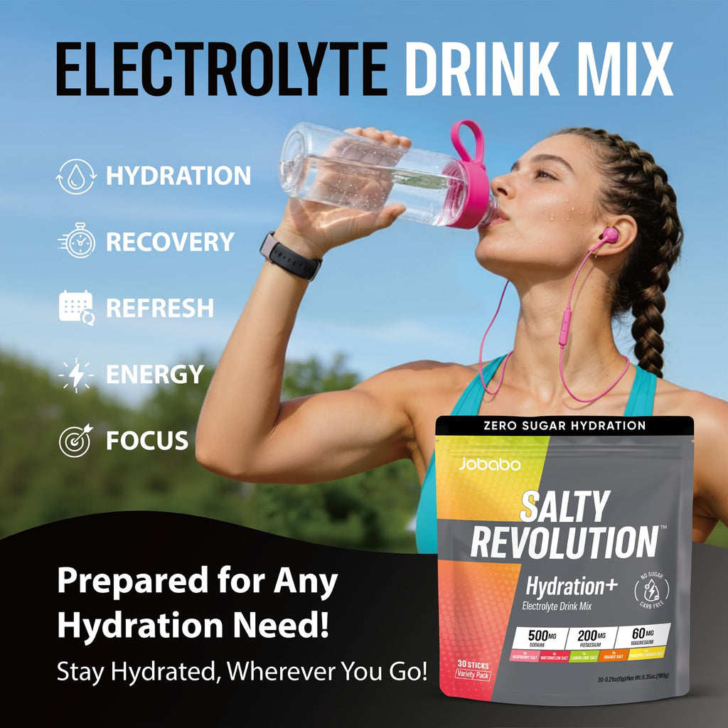 Salty Revolution Electrolyte Powder Packets for Hydration


