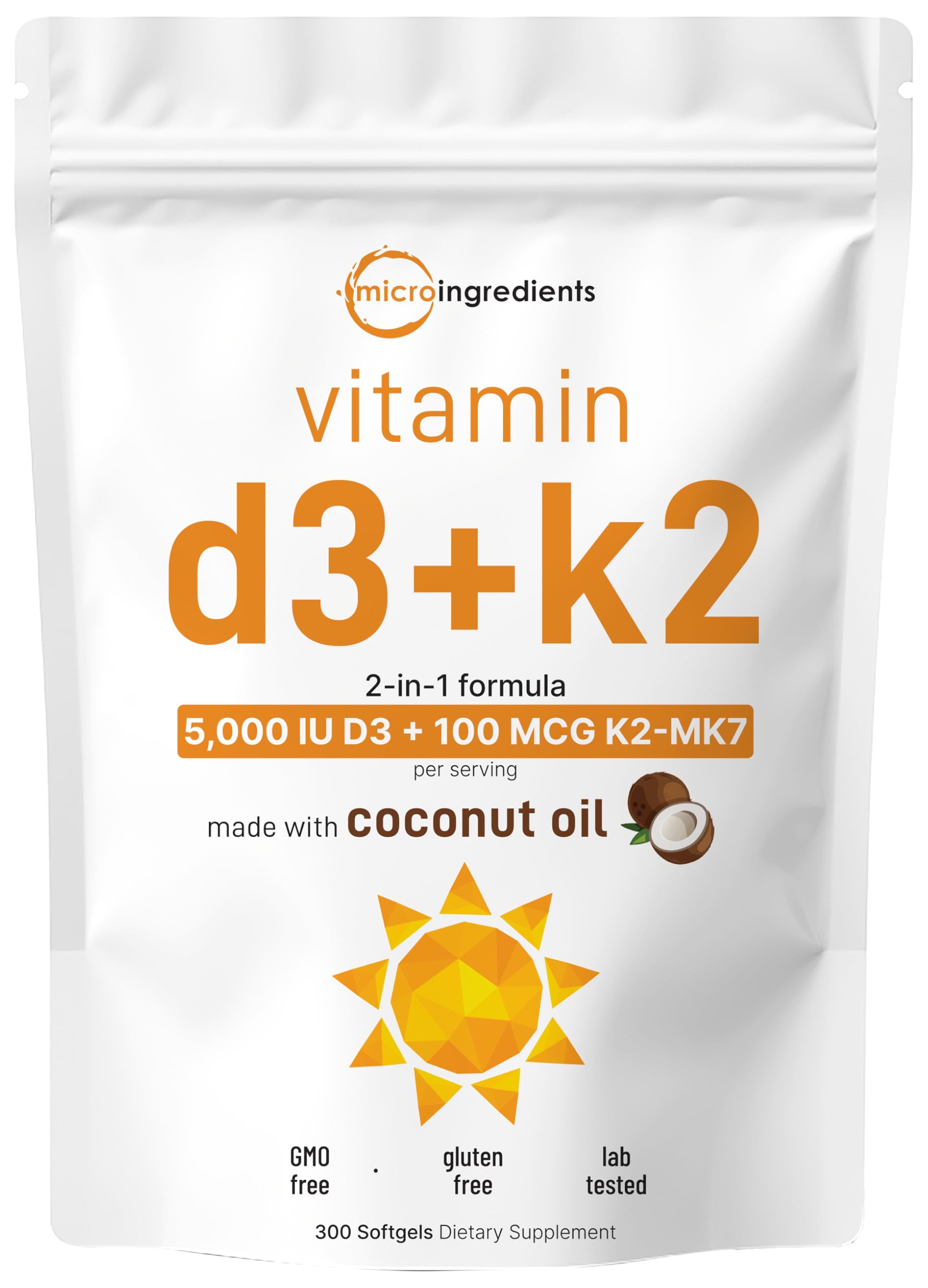 Vitamin Complex Coconut Oil Softgels by Micro Ingredients

