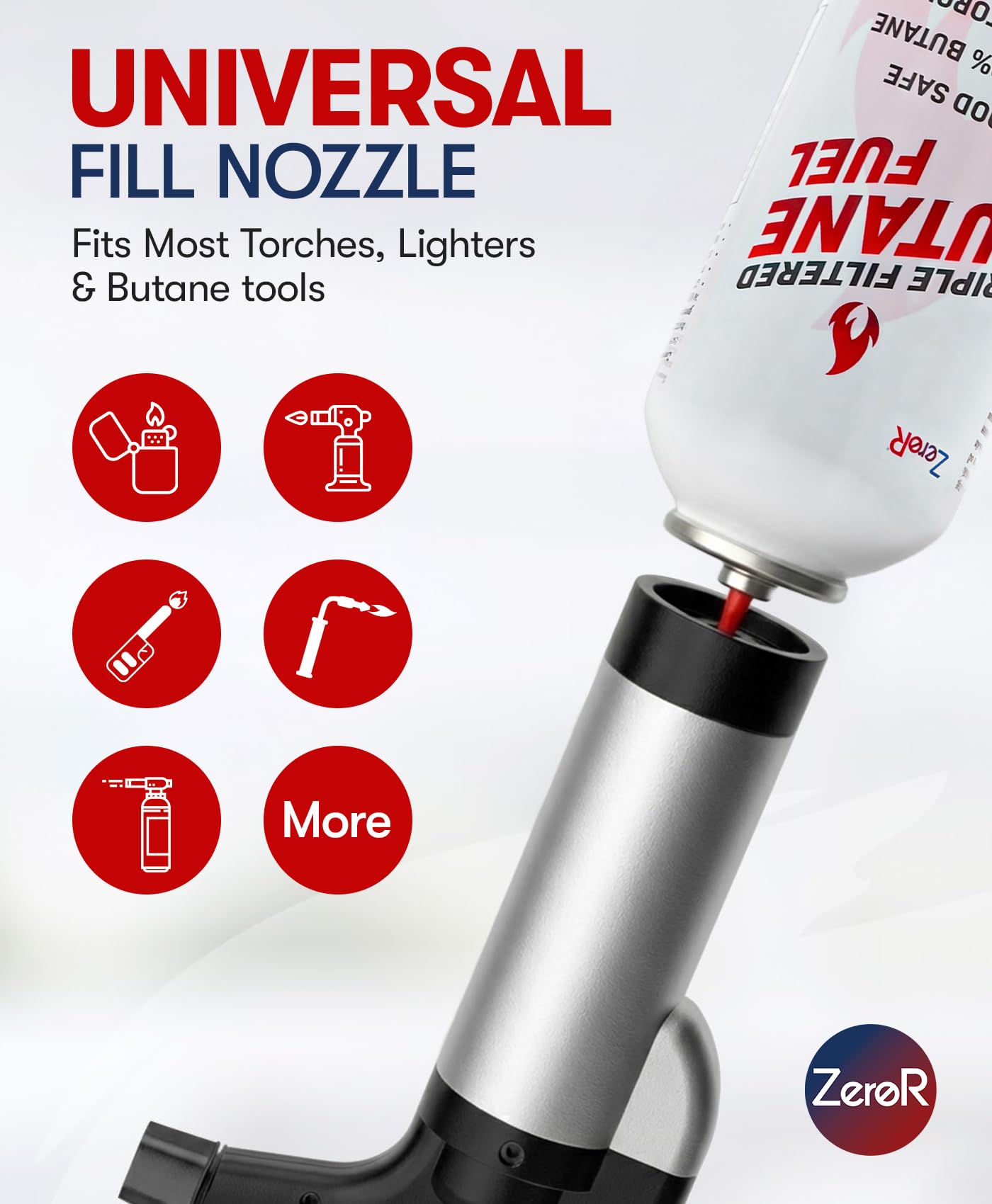 ZeroR Butane Fuel Refill for Torch Lighters | Iso-Butane

