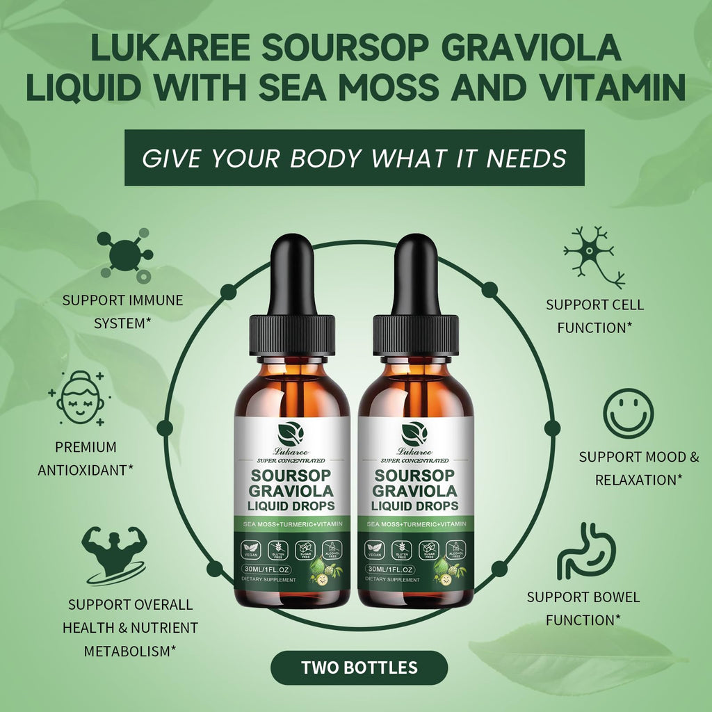 Lukaree Soursop Liquid Drops with Sea Moss for Immunity

