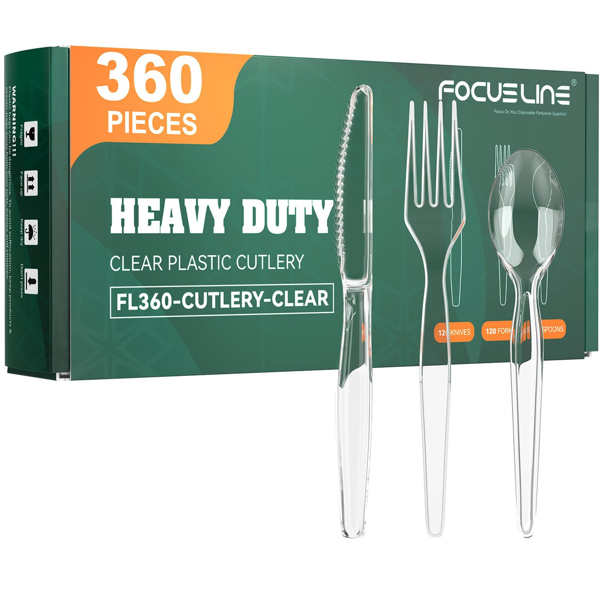 FOCUSLINE Heavy Duty Disposable Cutlery for Catering and Events