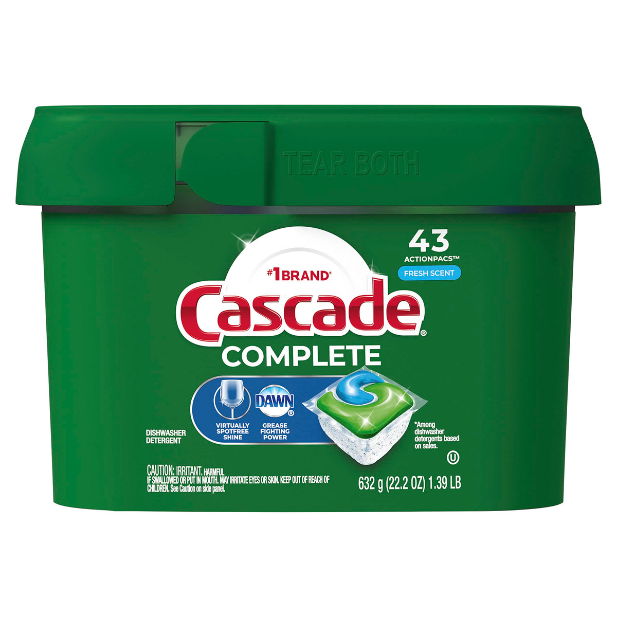 Cascade Complete Dishwasher Pods - Fresh Scent, Phosphate-Free, Premeasured ActionPacs