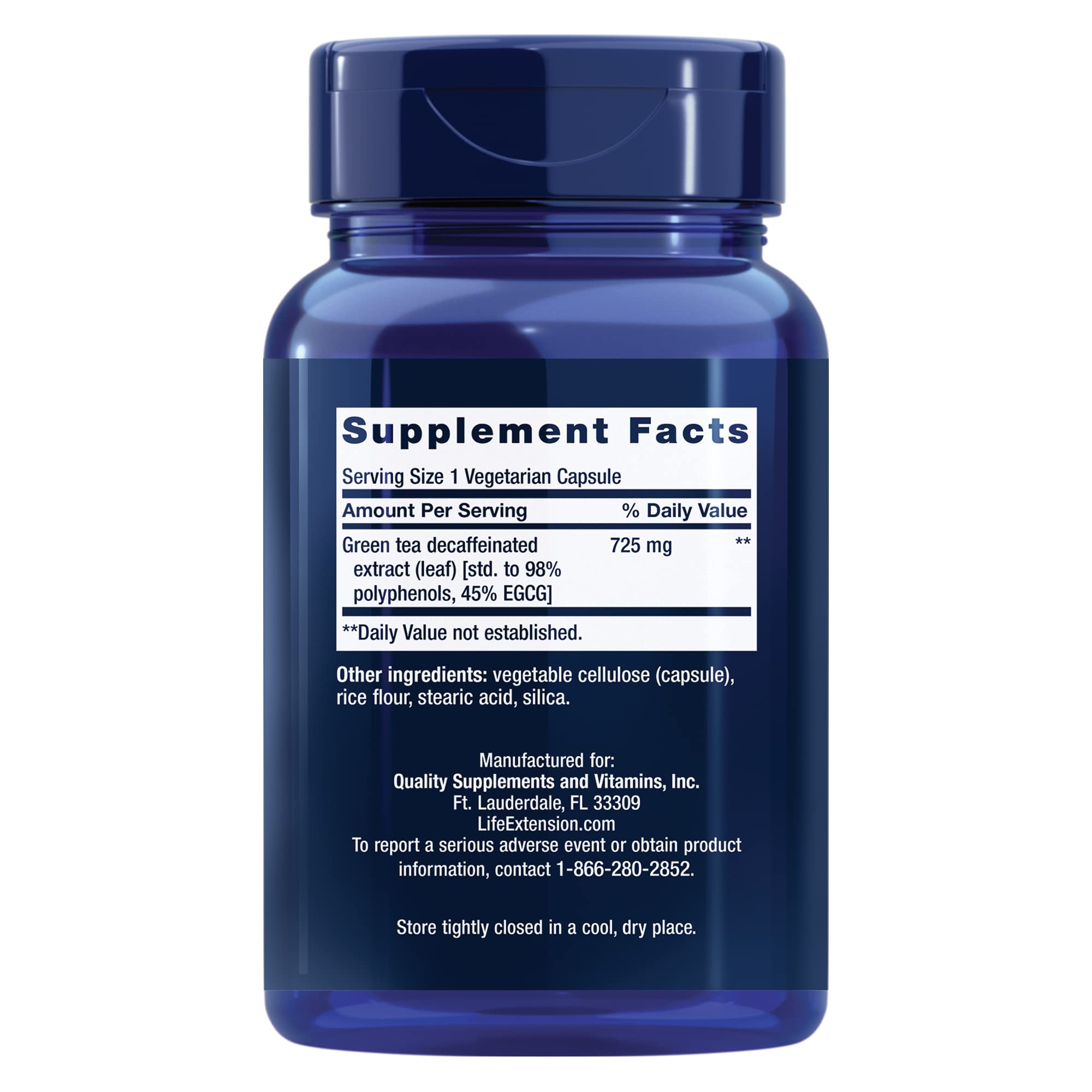 Life Extension Decaffeinated Green Tea Extract

