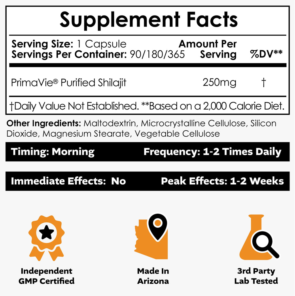 PrimaVie Shilajit Capsules by Nootropics Depot

