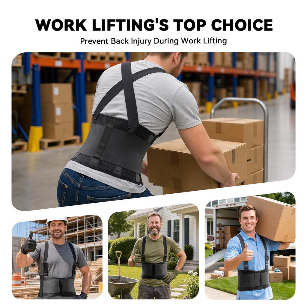 Work Back Brace for Men and Women Adjustable Back Support

