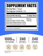 BulkSupplements Fish Oil Softgels 1000mg – Gluten Free


