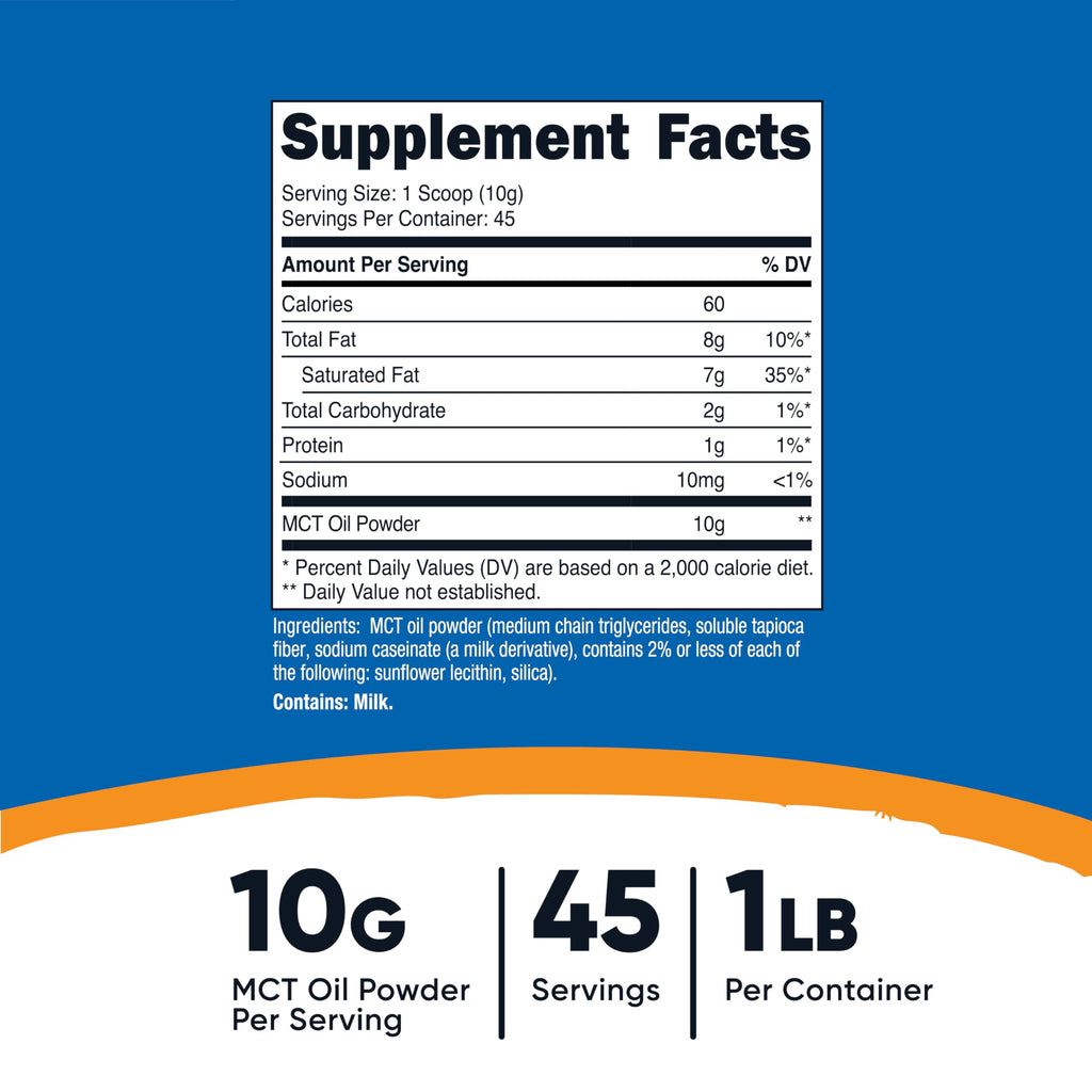 Nutricost MCT Oil Powder for Keto – Coconut-Derived

