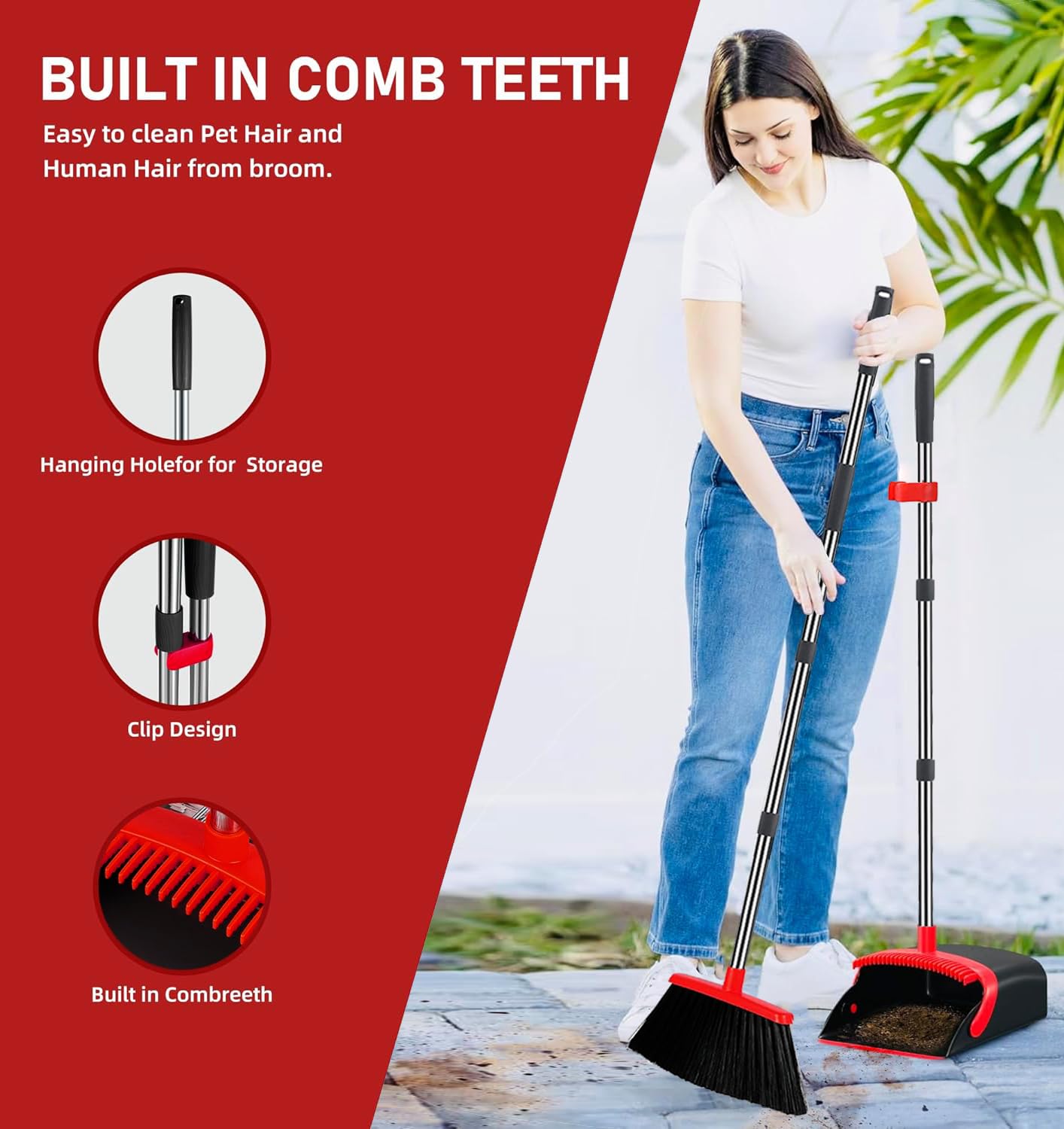 Kramer Broom and Dustpan Set with Telescopic Handle

