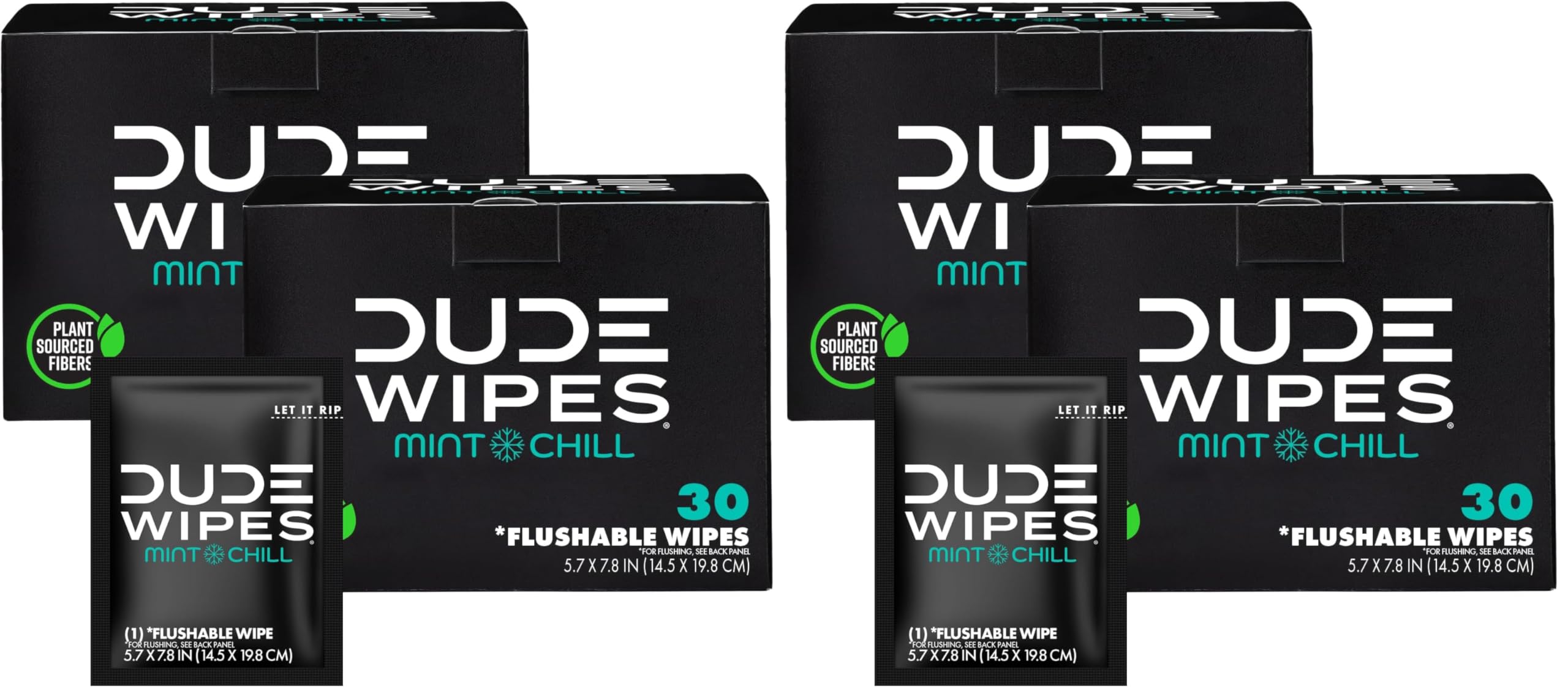 DUDE Wipes Travel Flushable Wipes for Sensitive Skin