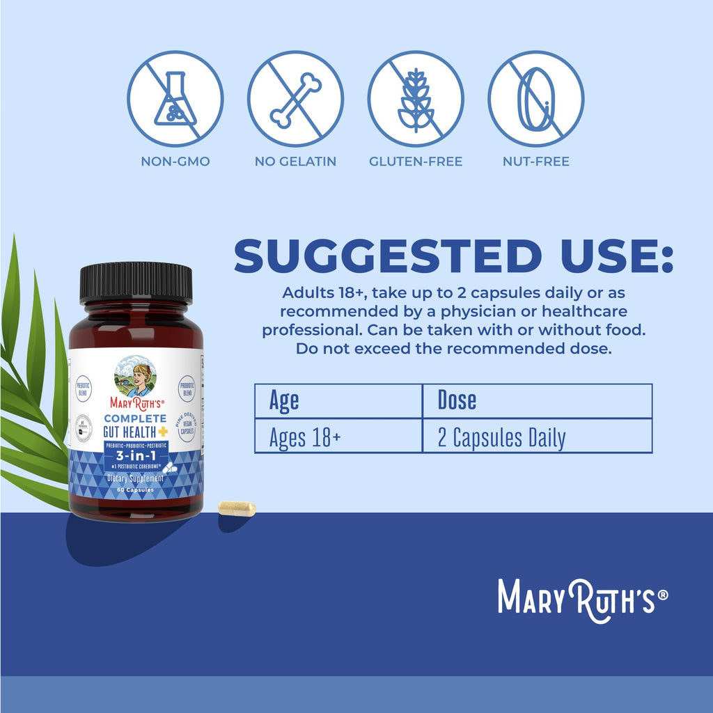 MaryRuth's Probiotic Capsules for Gut Health - Vegan

