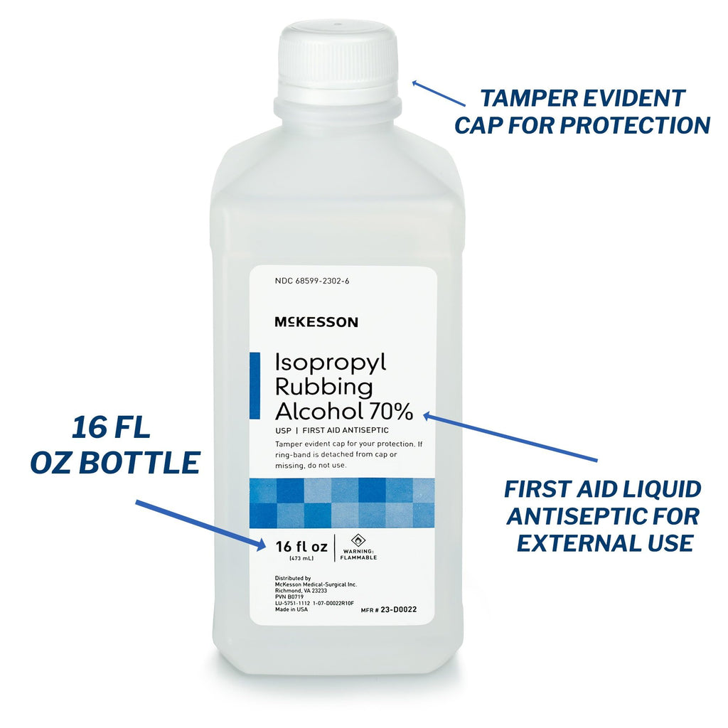 McKesson 70% Isopropyl Alcohol USP - First Aid Antiseptic

