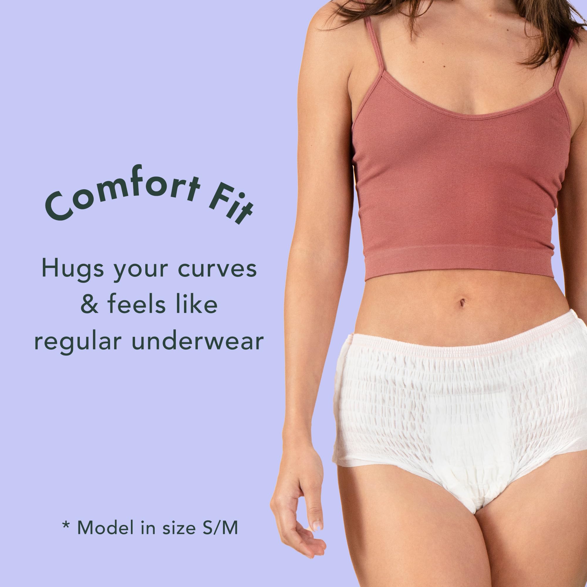 Rael Disposable Underwear for Women - Organic Cotton Cover

