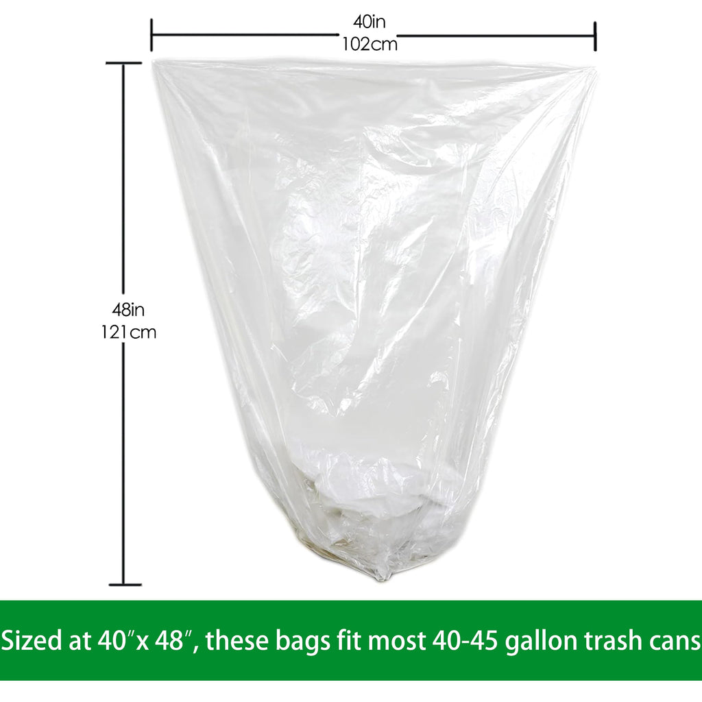 TYPLASTICS Clear Trash Can Liners - High Density

