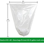 TYPLASTICS Clear Trash Can Liners - High Density

