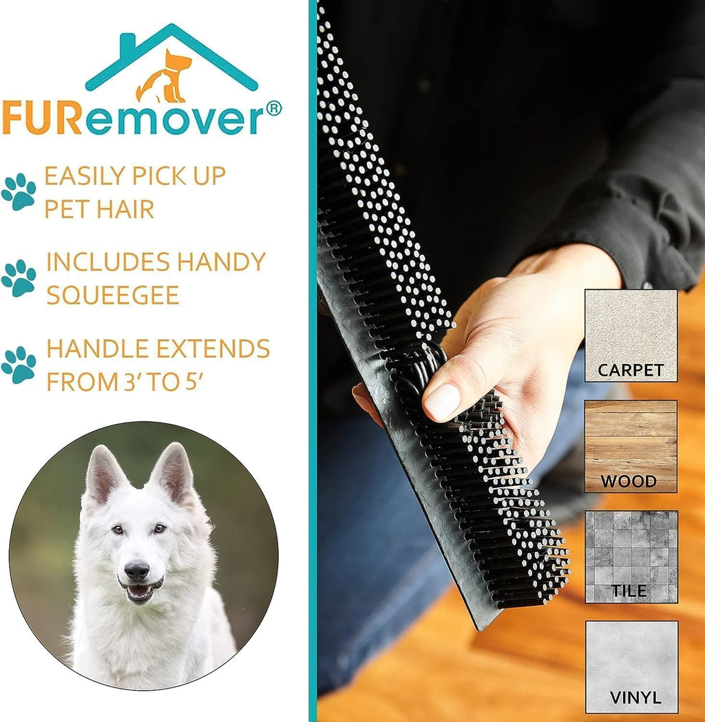 FURemover Pet Hair Removal Rubber Broom | Multi-Surface


