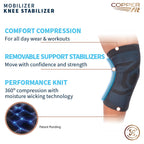 Copper Fit Mobilizer Knee Sleeve ProSeries Side Stabilizers

