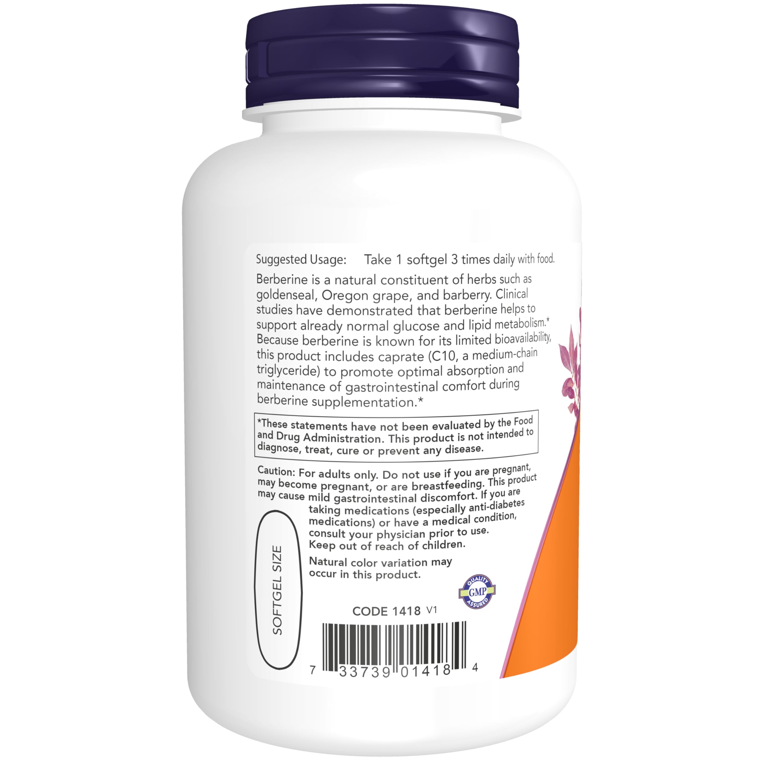 NOW Foods Berberine Glucose Support with MCT Oil

